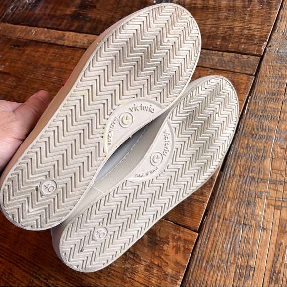 Victoria 126142 Sneaker White Leather Fuchsia Suede Turtle Dove Color - Picture 6 of 6